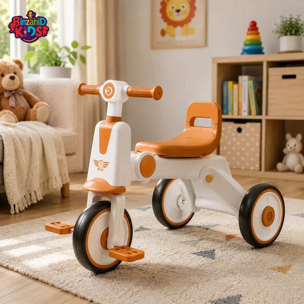 PREMIUM TODDLER BALANCE TRICYCLE - WHITE