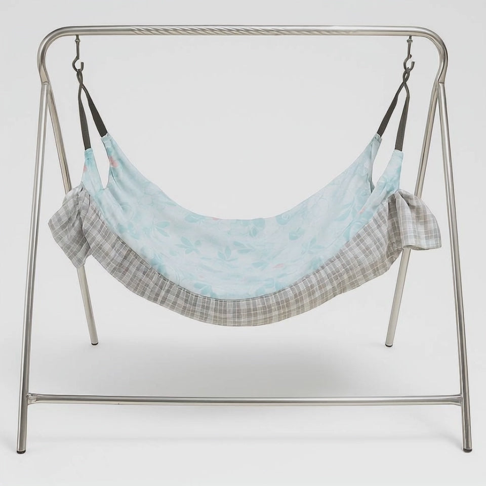 FOLDABLE IRON ROD CRADLE SWING WITH MOSQUITO NET