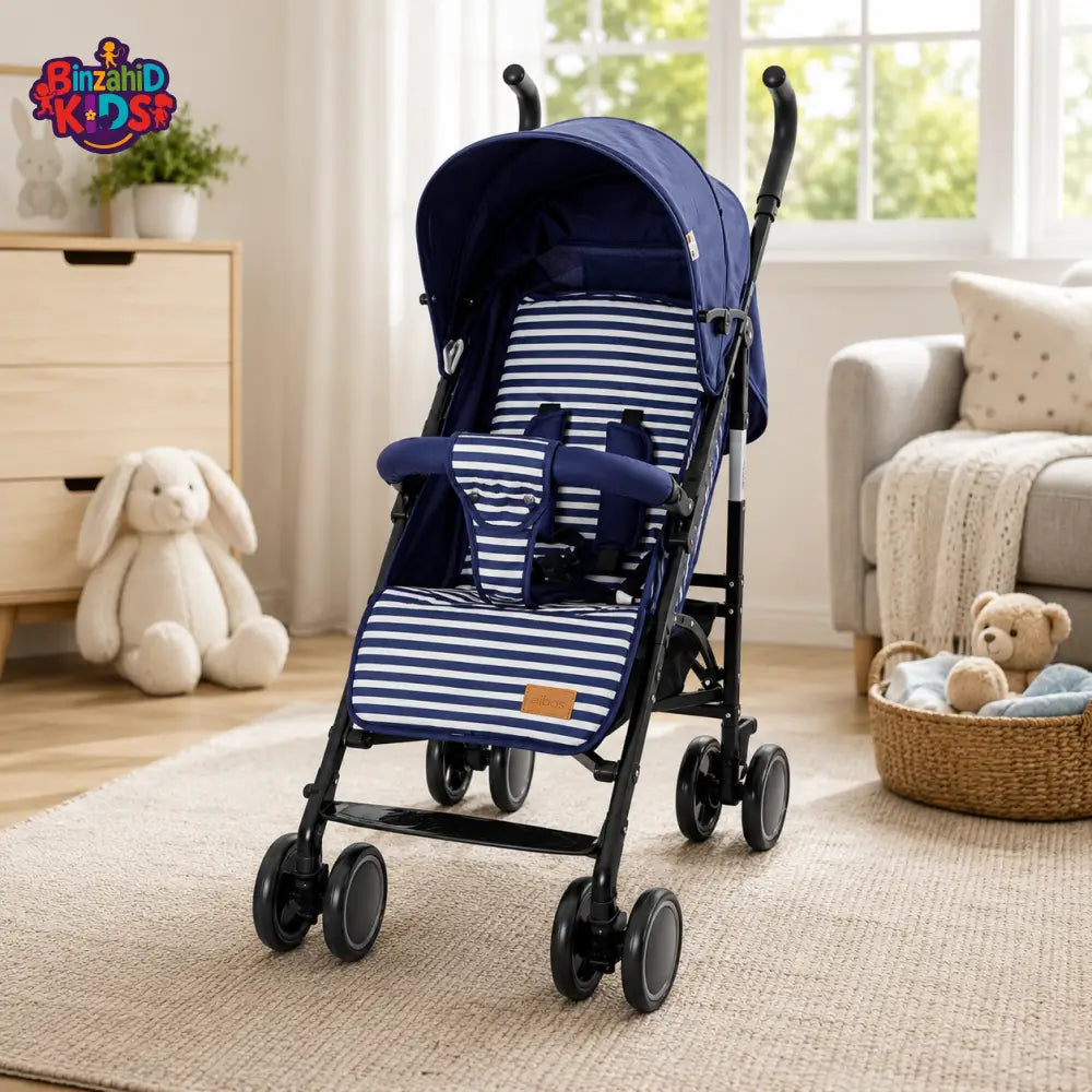 TINNIES BABY BUGGY – NAVY BLUE STRIPED