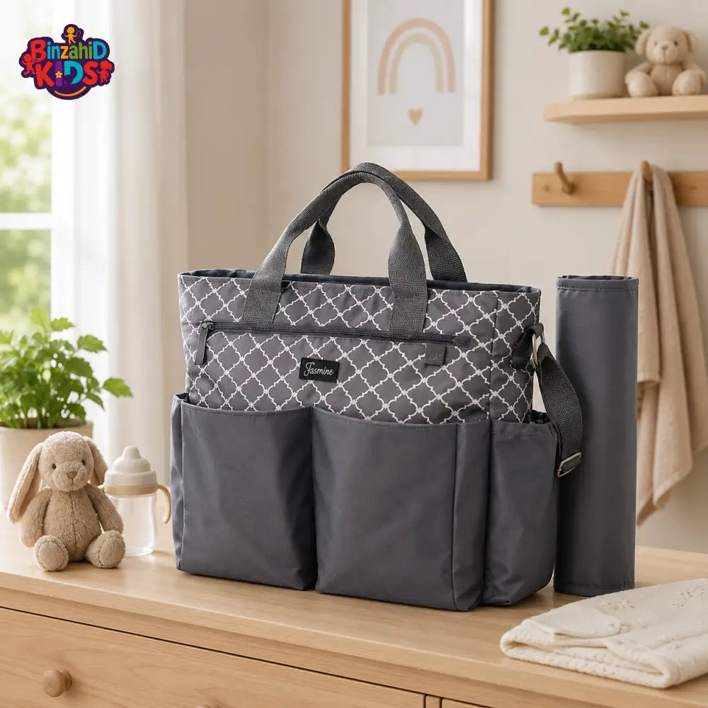 TINNIES BABY DIAPER BAG GREY