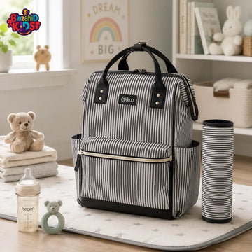 Baby Diaper Bag Pack Black Stripes