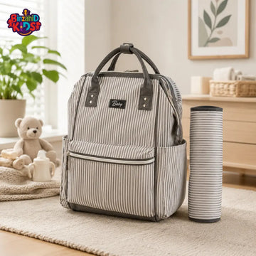 Baby Diaper Bag Pack Brown Stripes