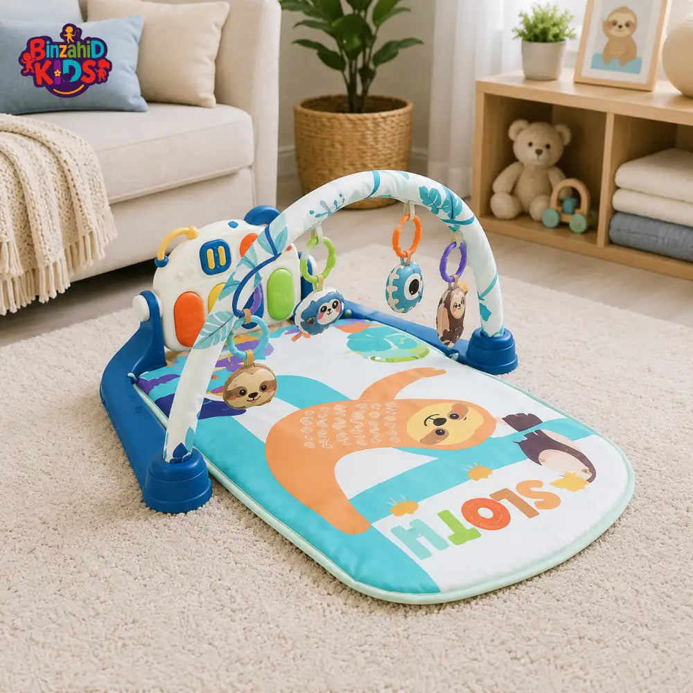 TINNIES BABY PIANO PLAY GYM & ACTIVITY MAT BLUE (0–36 MONTHS)