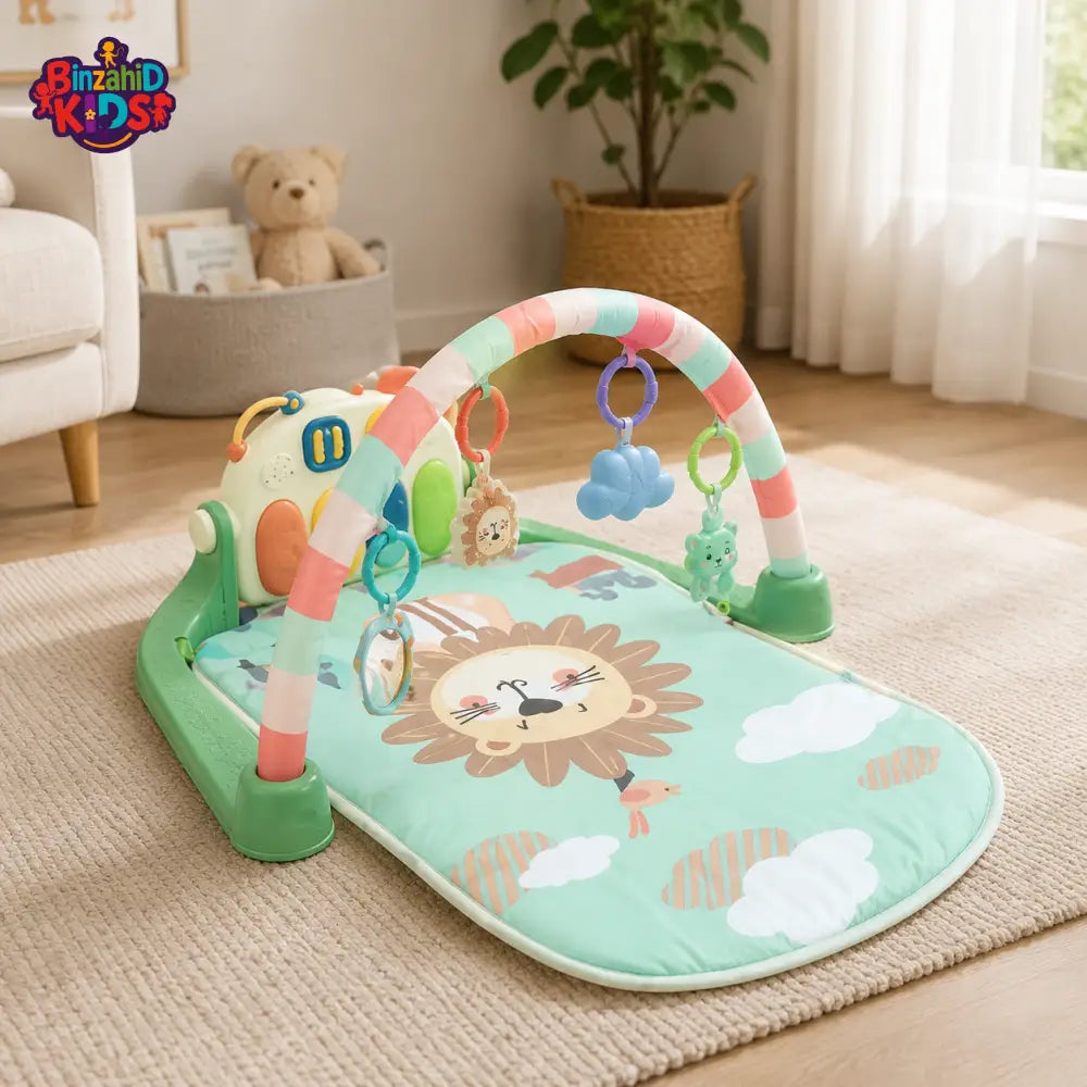 TINNIES BABY PIANO PLAY GYM & ACTIVITY MAT GREEN (0–36 MONTHS)