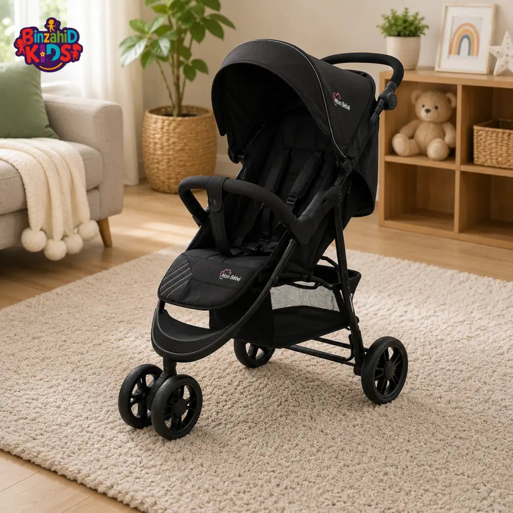 TINNIES BABY STROLLER 3 WHEELER - BLACK