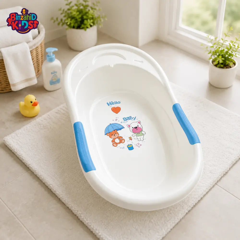 TINNIES BATH TUB – BLUE EASY DRAINING & NON-SLIP