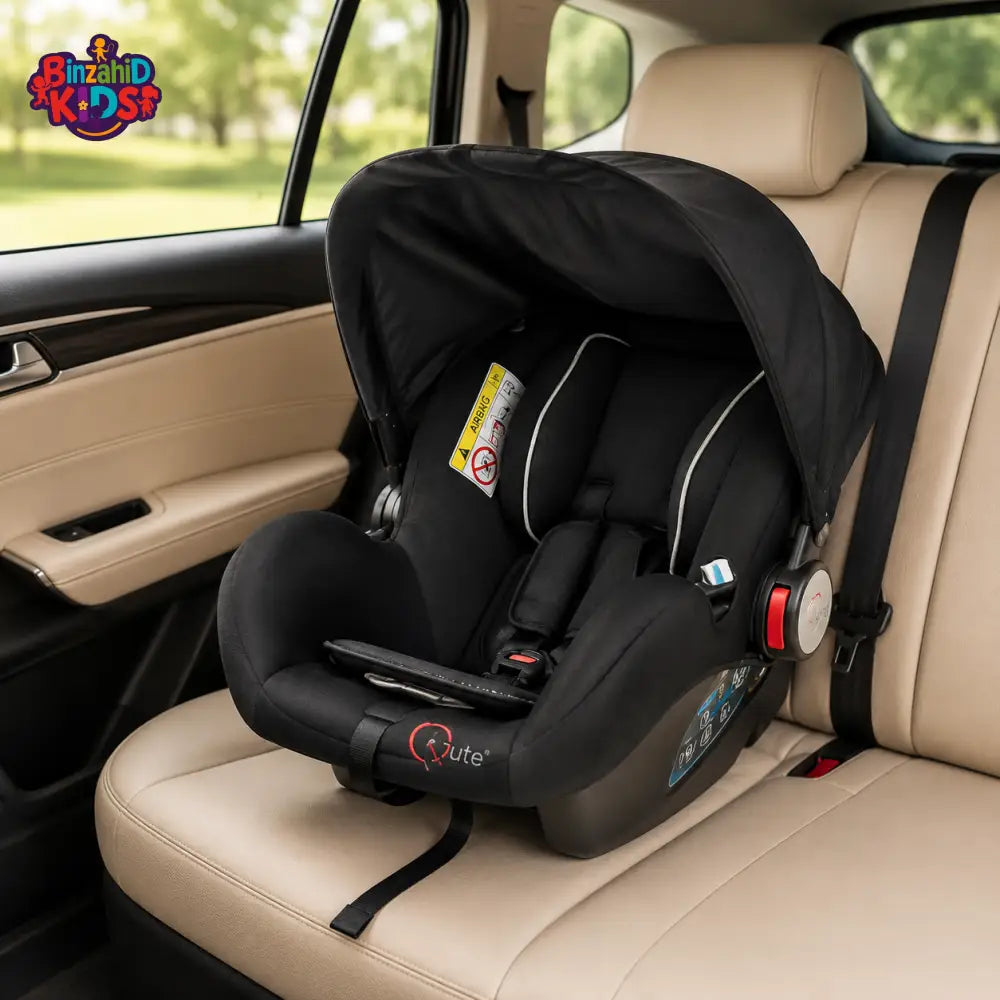 TINNIES BLACK BABY CARRIER & CAR SEAT – SAFE COMFORTABLE AND TRAVEL-READY