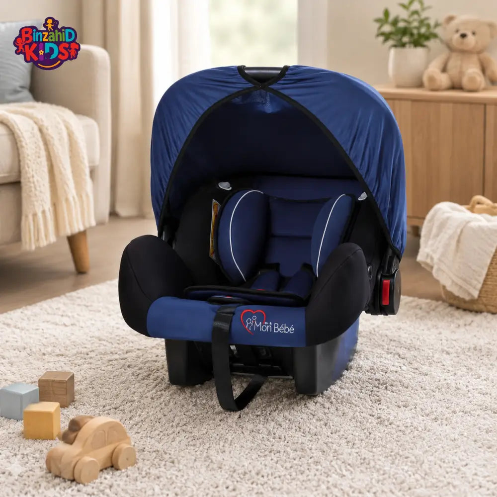 TINNIES BLUE BABY CARRIER & CAR SEAT – COMFORTABLE SAFE & CUSHIONED