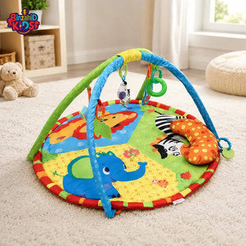TINNIES UNISEX BABY PLAY MAT – 4-IN-1 ACTIVITY MAT WITH TOYS (0–12 MONTHS)