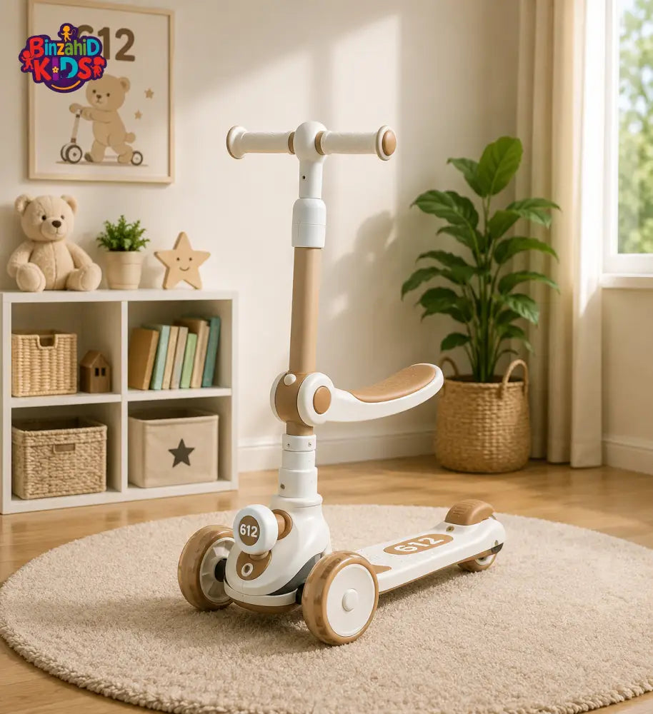 TODDLER SCOOTER WITH SEAT AND LEAN-TO-STEER DESIGN